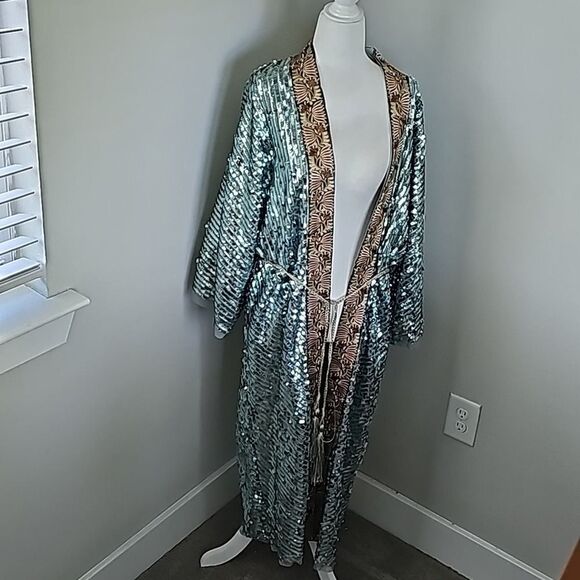 Free People Light Is Coming Sequin Duster - Picture 2 of 5